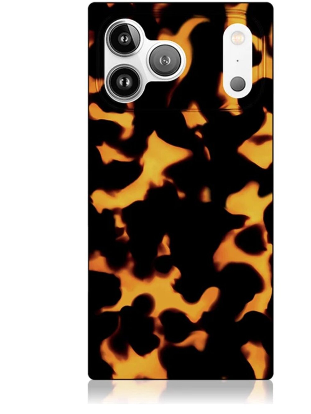NEW FLAUNT Official Square iPhone  17 & 18 Pro Max Case - Tortoise Print